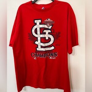 St‎ Louis Cardinals 2011 National League Champions MLB Shirt  XL Majestic